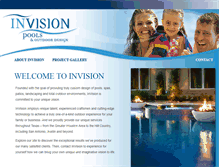 Tablet Screenshot of invisionpools.com
